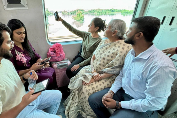 Nirmala Sitharaman Takes Train Ride Through Mumbai Suburbs